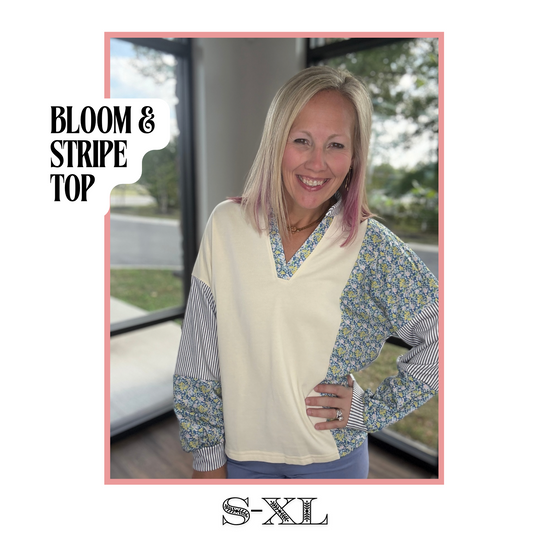 Bloom & Stripe Sweatshirt