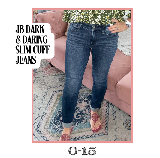 Dark & Daring Slim Cuff Jeans