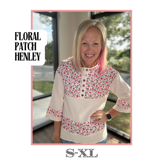 Floral Patch Henley Top