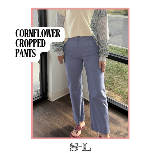 Cornflower Cropped Pants