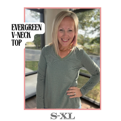 Evergreen V-Neck Top