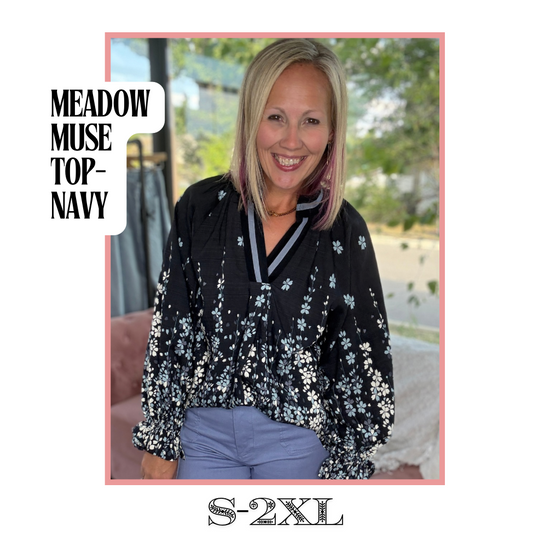 Meadow Muse Top- Navy