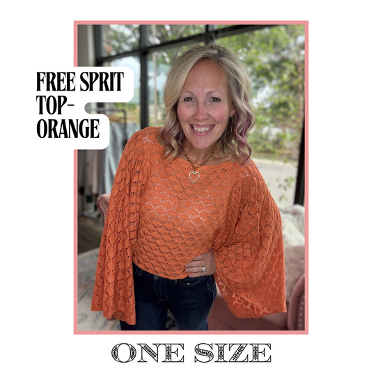 Free Spirit Bell Top- Orange