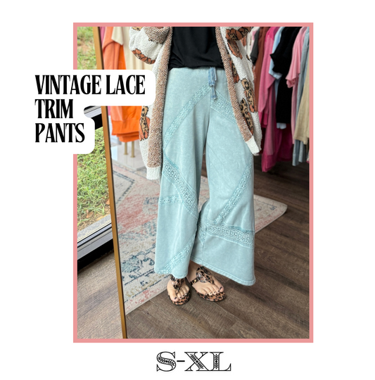 Vintage Lace Trim Pants