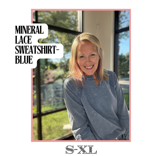 Mineral Lace Sweatshirt- Blue