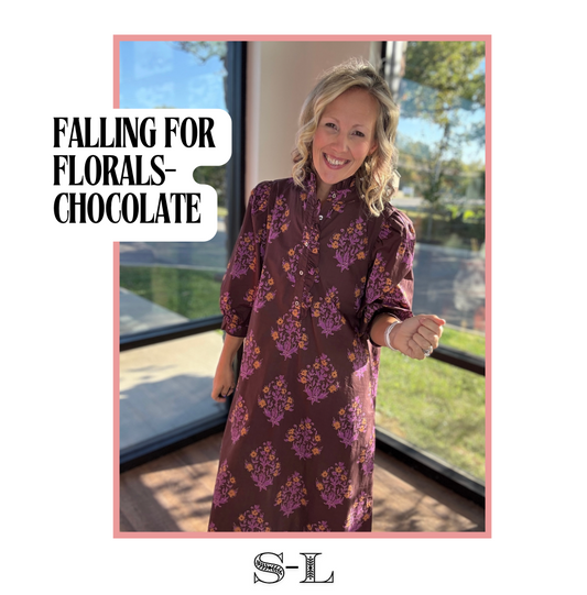 Falling for Florals Dress- Chocolate