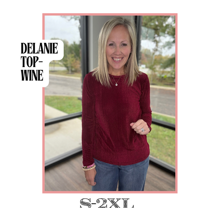 Delanie Top- Wine