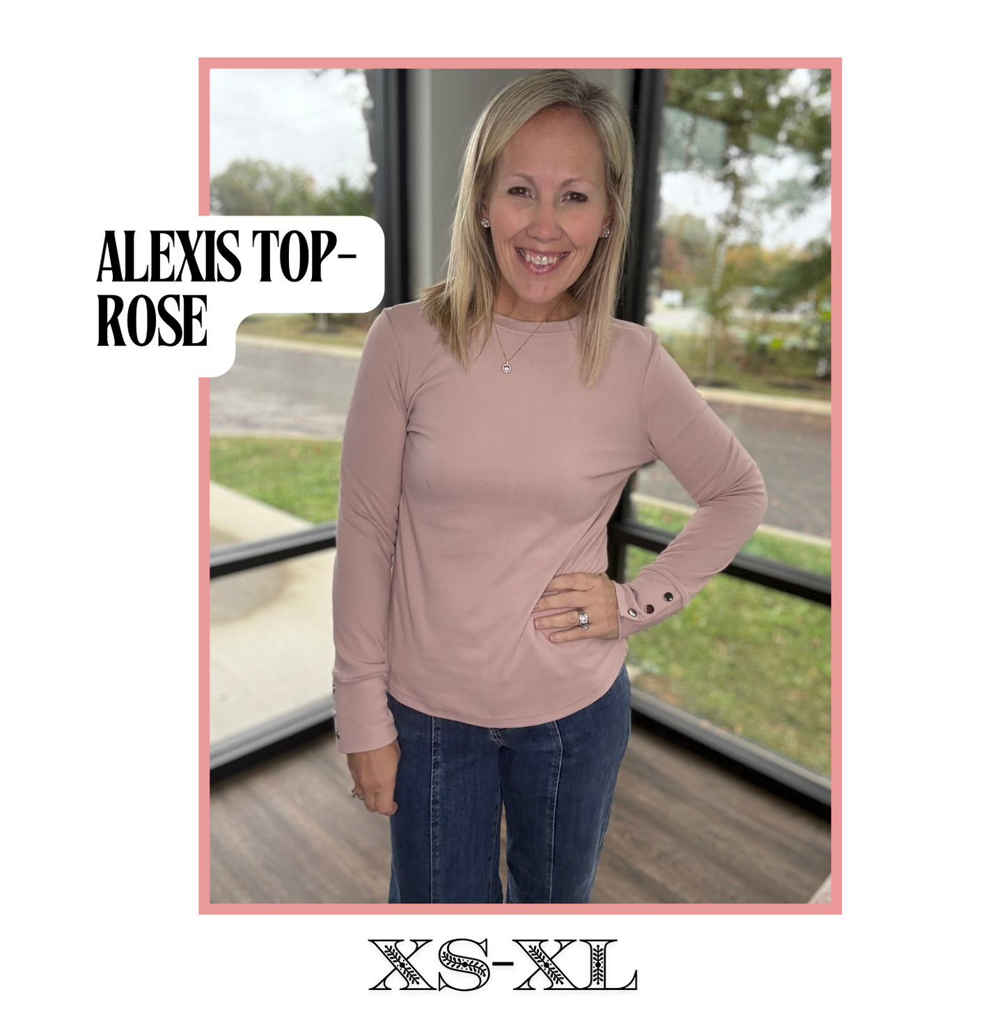 Alexis Top- Rose