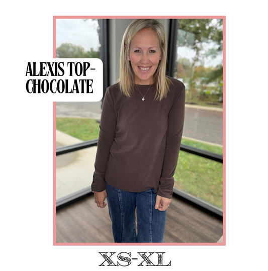 Alexis Top- Chocolate
