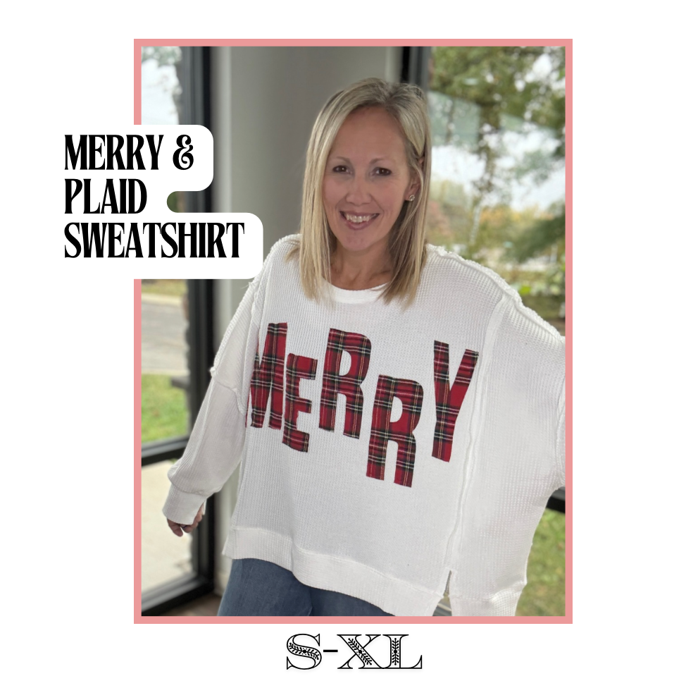 Merry & Plaid Thermal Top