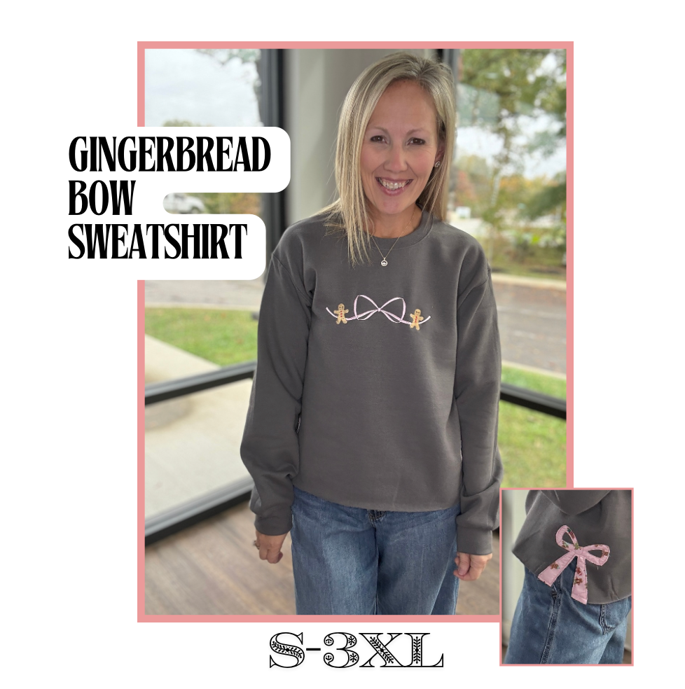 Gingerbread Bow Sweatshirt