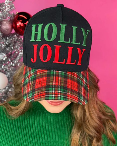 Holly Jolly Plaid Hat