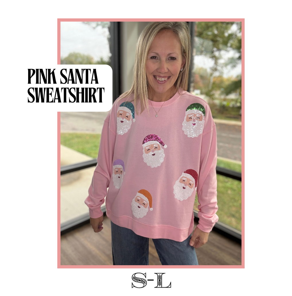 Pink Santa Sweatshirt