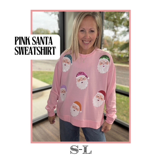Pink Santa Sweatshirt