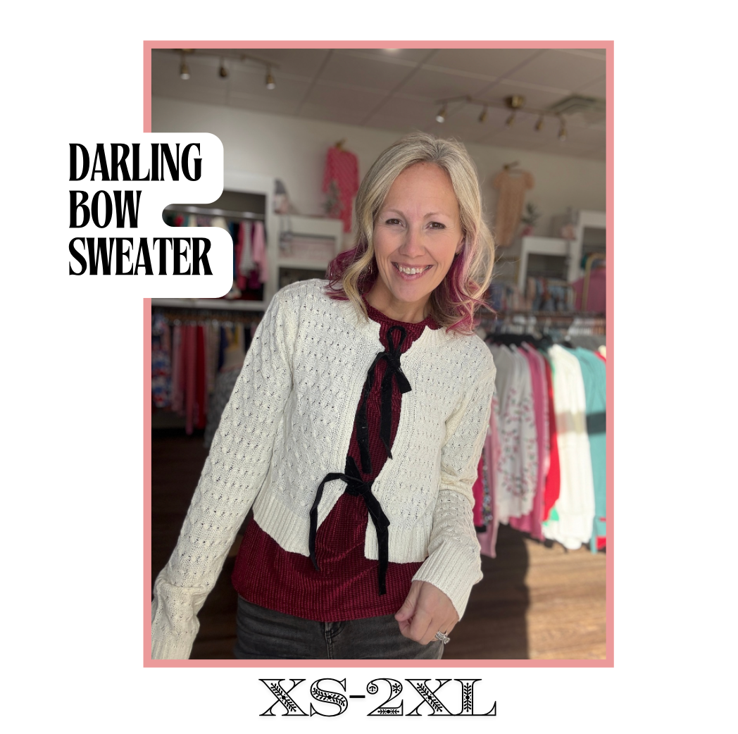 Darling Bow Sweater- Cream