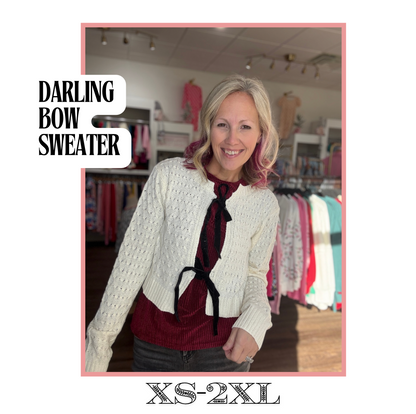 Darling Bow Sweater- Cream