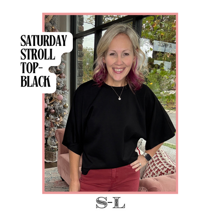 Saturday Stroll Top- Black
