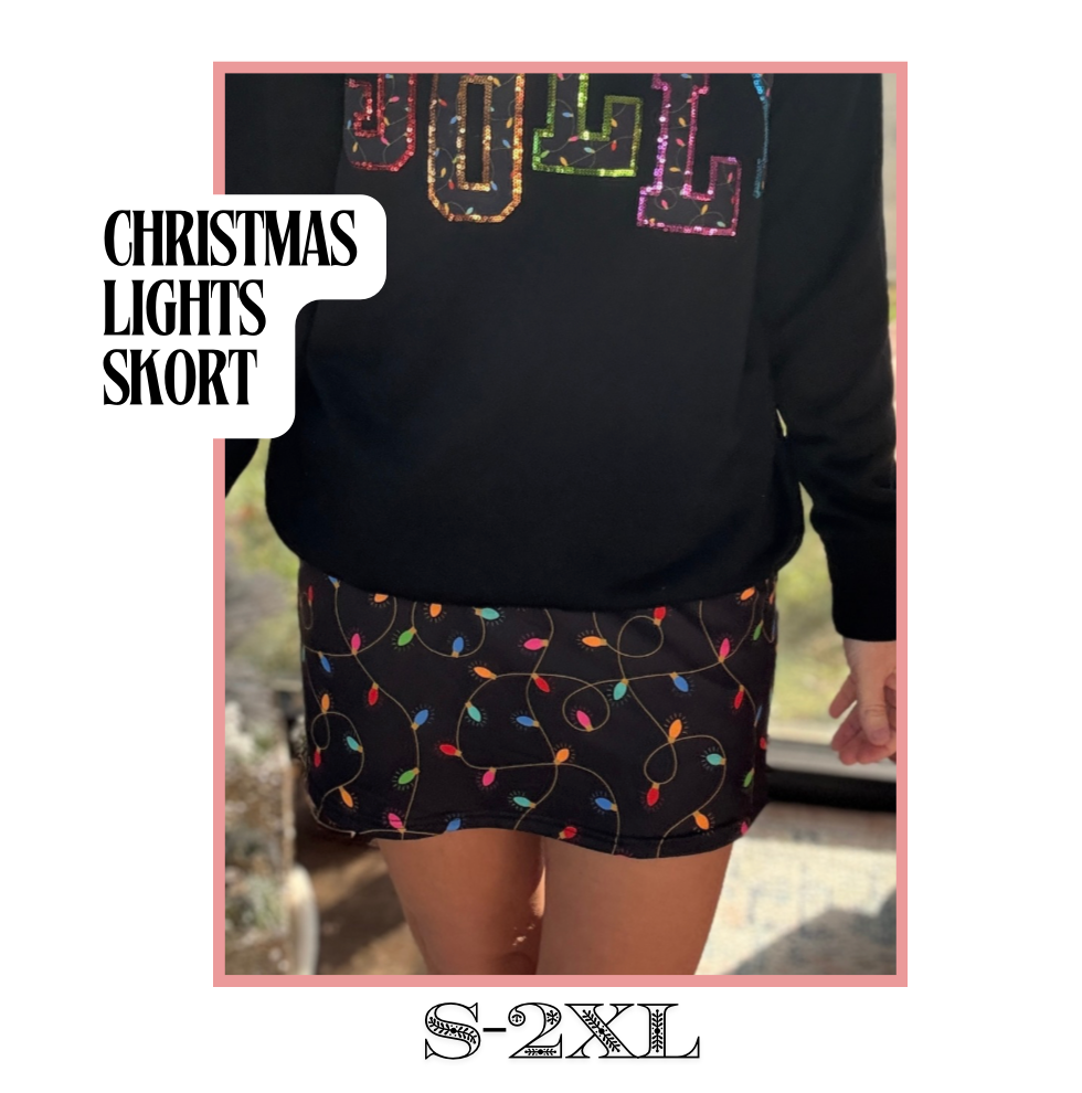 Christmas Lights Skort