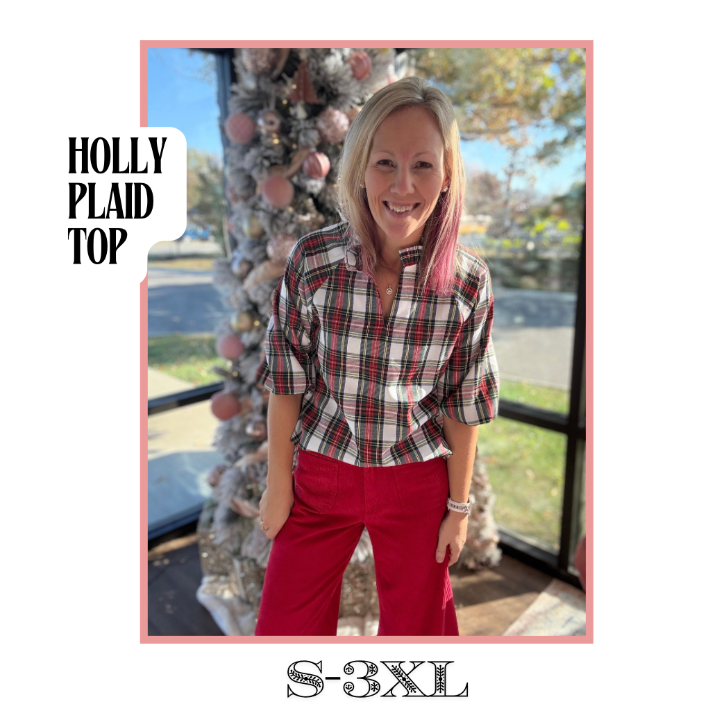 Holly Plaid Ruffle Top