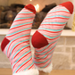 Cozy Cabin Socks-Candy Stripes