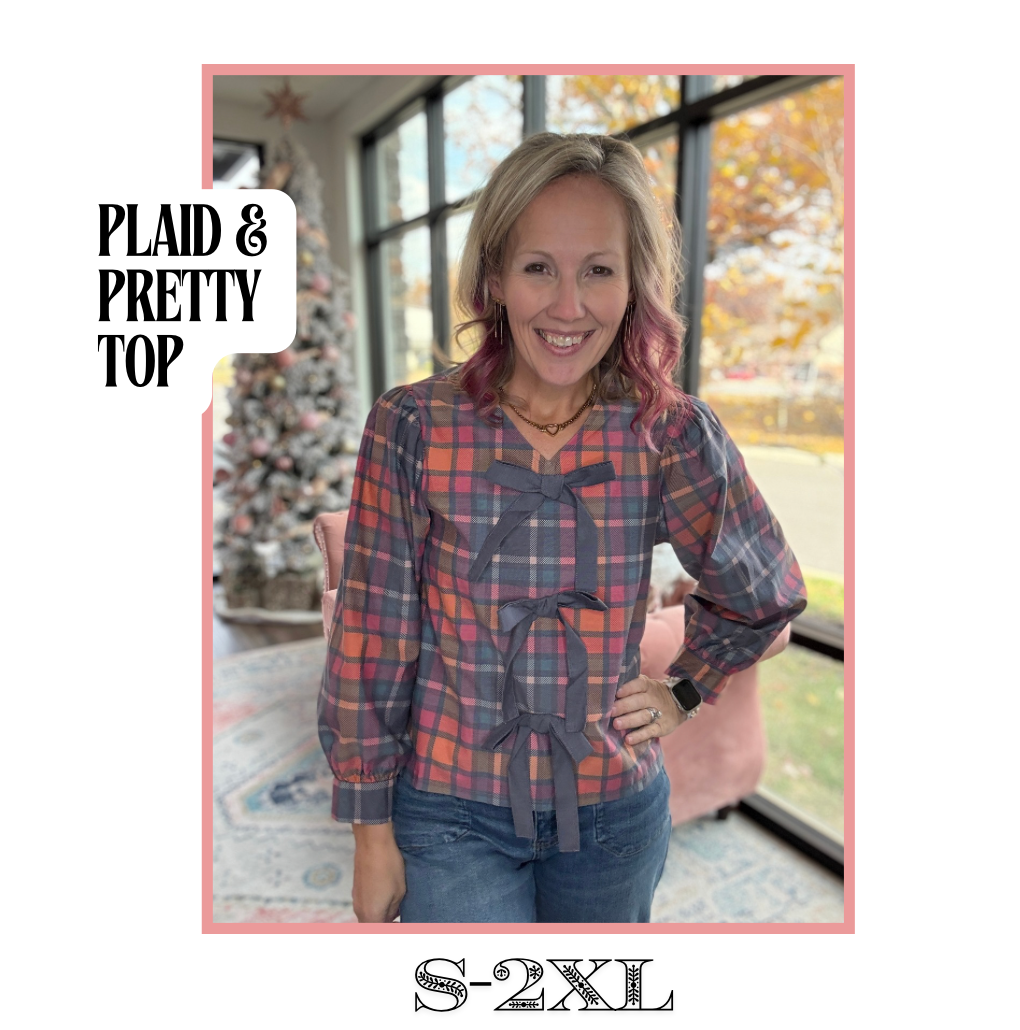 Plaid & Pretty Bow Top