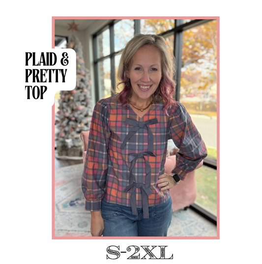 Plaid & Pretty Bow Top