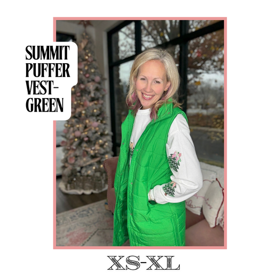 Summit Puffer Vest- Green