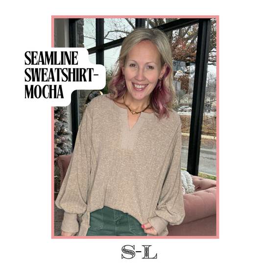 Seamline Sweatshirt- Mocha