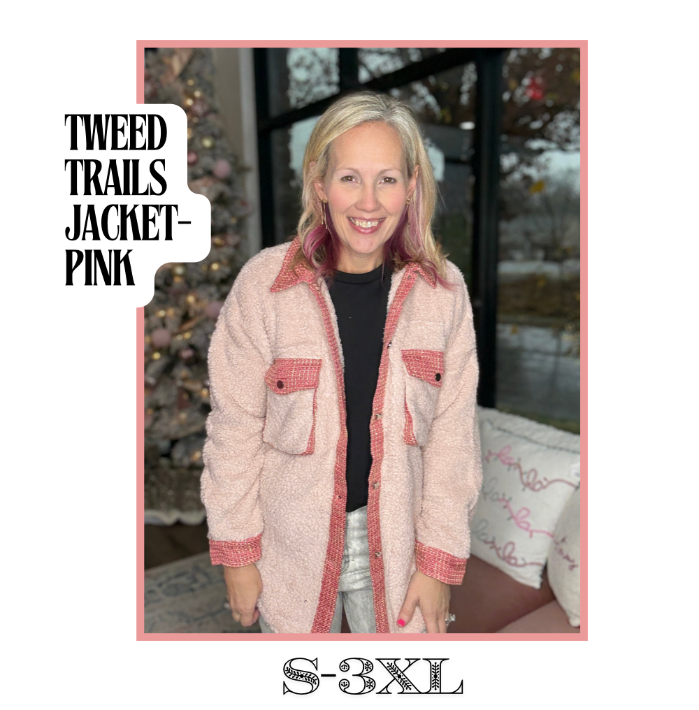The Tweed Trails Jacket-Pink