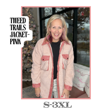The Tweed Trails Jacket-Pink