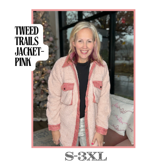 The Tweed Trails Jacket-Pink