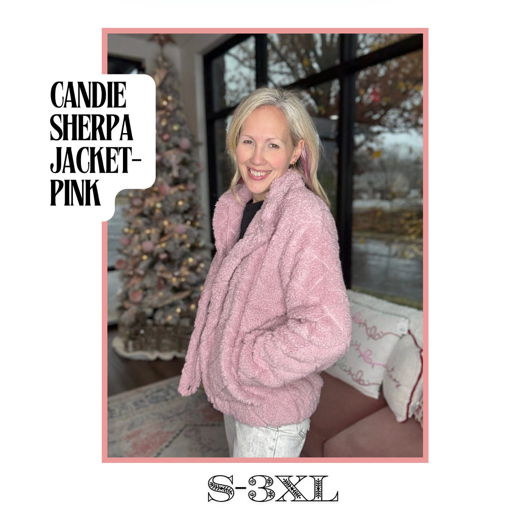 Candie Sherpa Jacket- Mauve