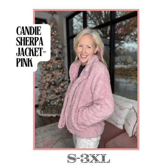 Candie Sherpa Jacket- Mauve