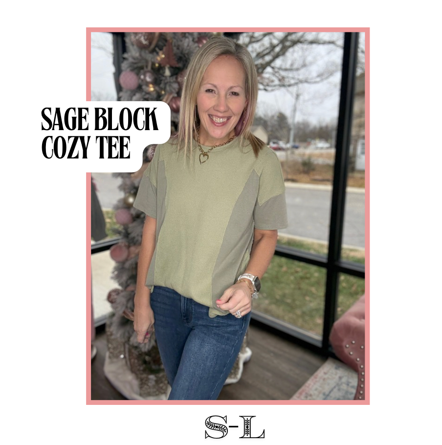 Sage Block Tee