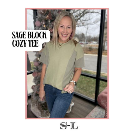 Sage Block Tee