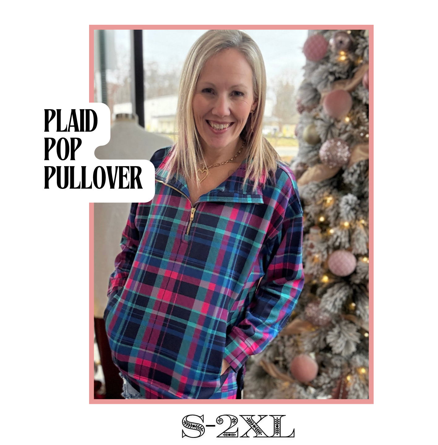 ❄️Plaid Pop Pullover