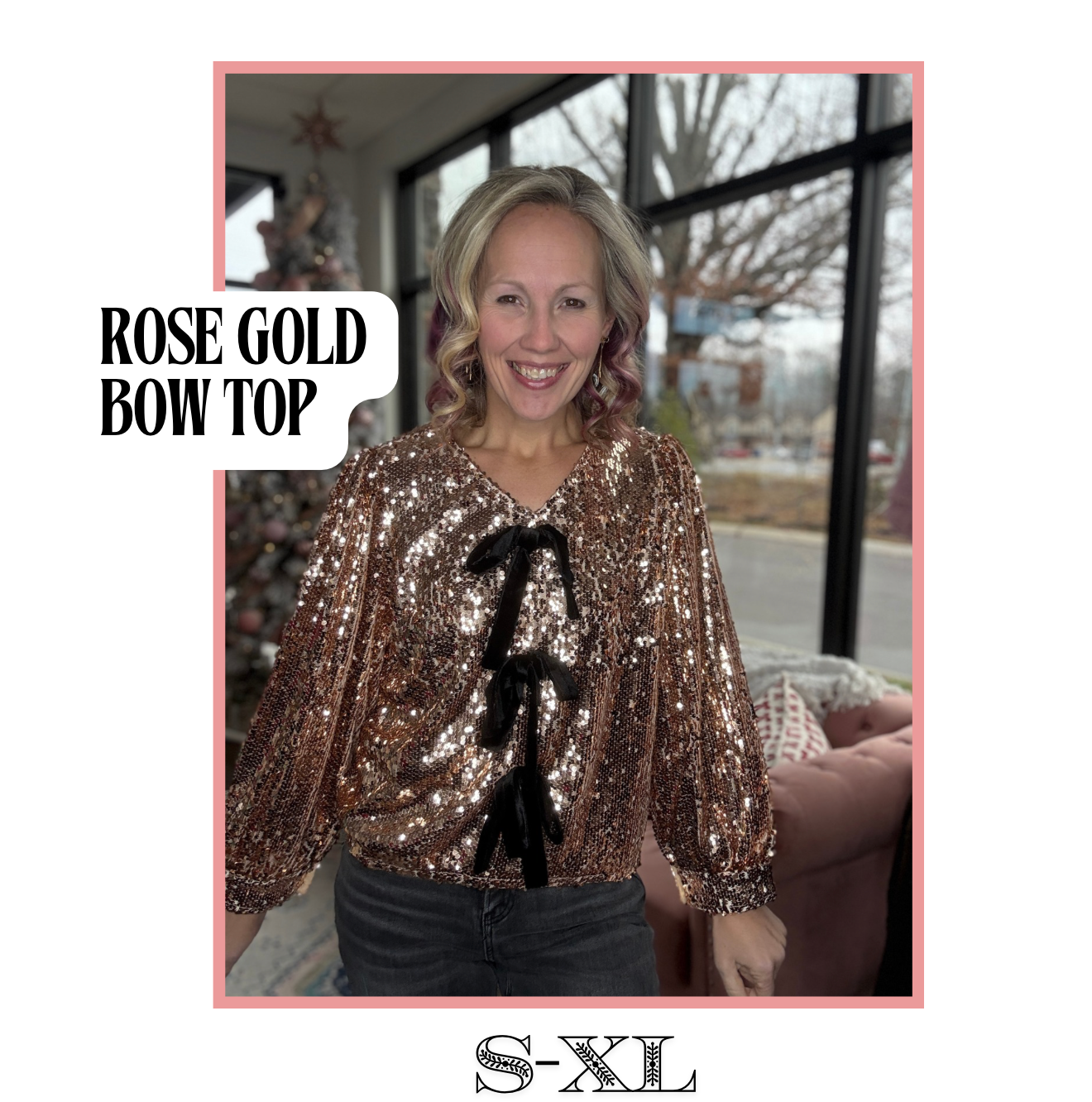 Rose Gold Bow Top
