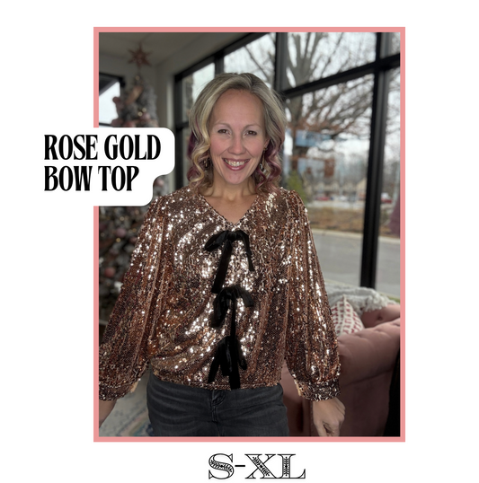 Rose Gold Bow Top
