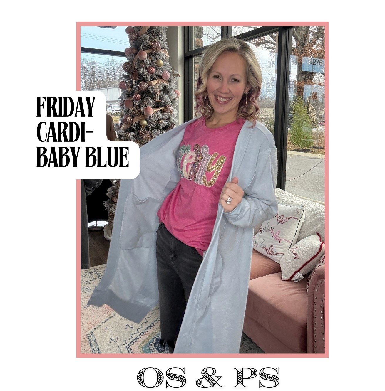 It's Friday Cardi- Baby Blue