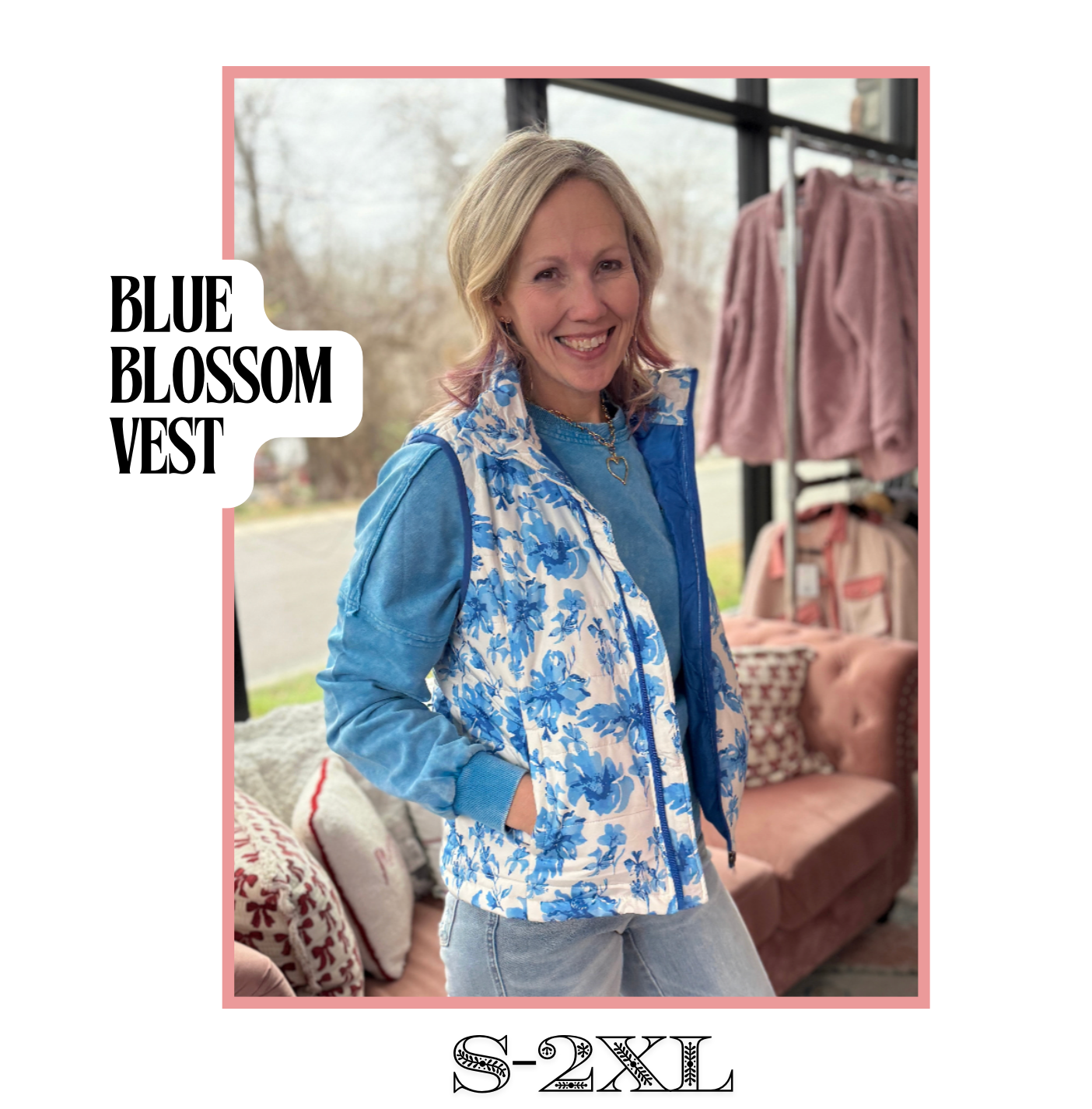 ❄️Blue Blossom Vest