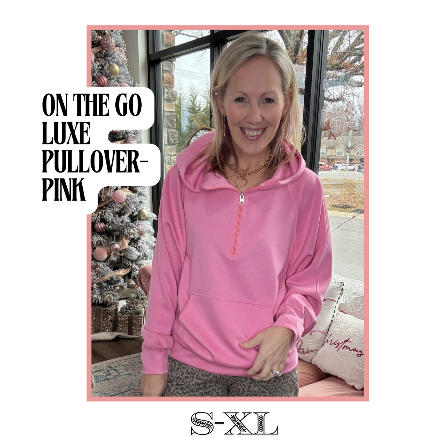 On the Go Luxe Pullover- Pink