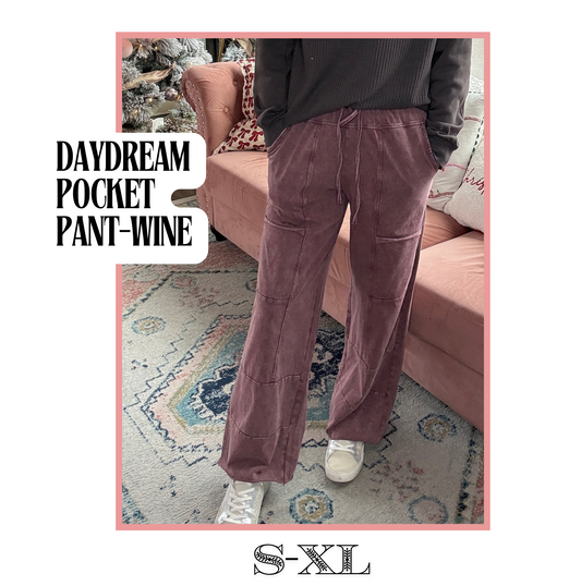 👖Daydream Pocket Pant- Wine