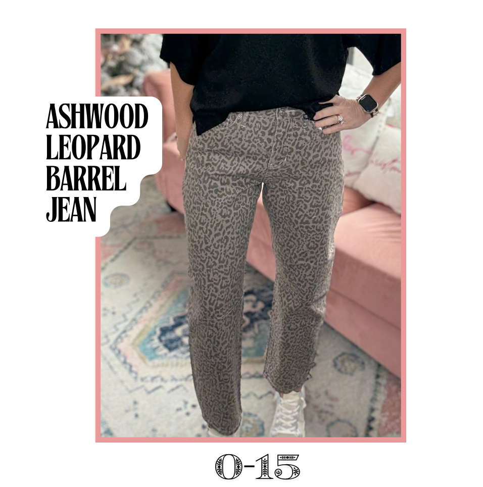 Ashwood Leopard Barrel Jean