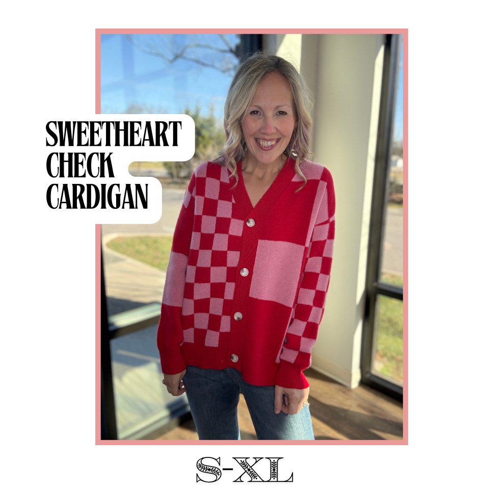 Sweetheart Check Cardigan