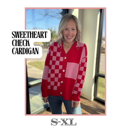 Sweetheart Check Cardigan