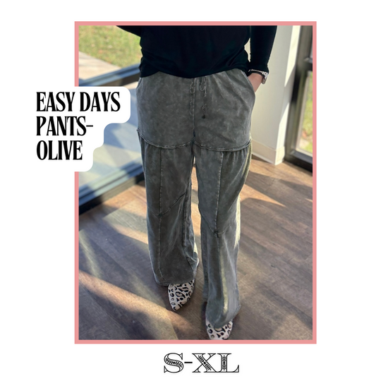 Easy Days Pants-Olive