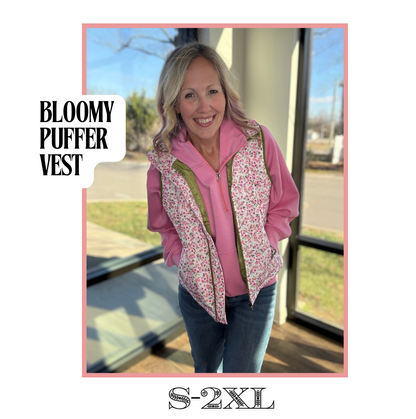 ❄️Bloomy Floral Puffer Vest