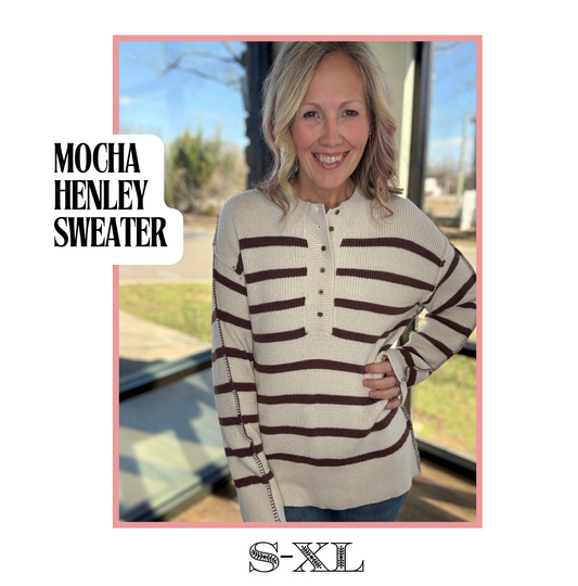 Mocha Henley Sweater