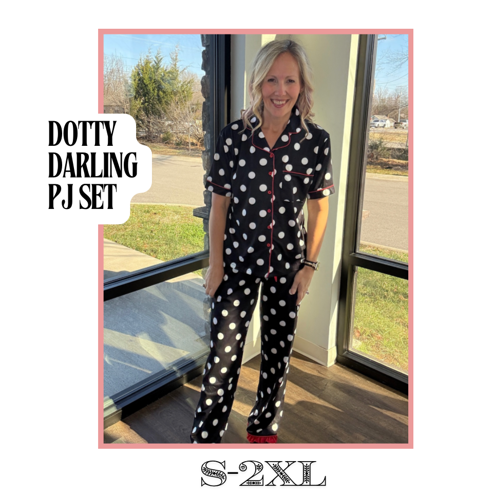 Dotty Darling Ruffle PJ Set