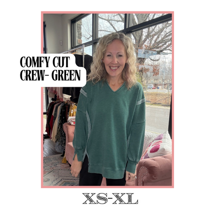 Comfy Cut Crew- Hunter Green
